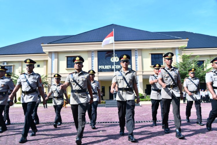 19 Pejabat Polres Aceh Timur Berganti, Kapolres Tekankan Sinergi Polisi dan Masyaraka