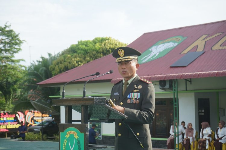 Upacara HUT ke-81 TNI. Dandim 0117/Aceh Tamiang Bacakan Amanat Panglima TNI