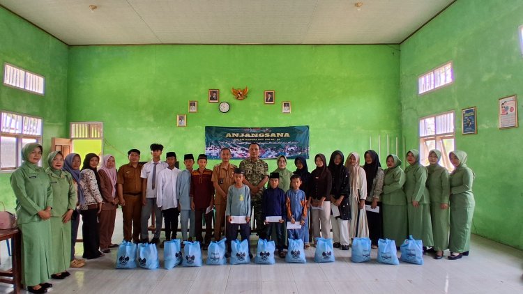 SEMARAK HUT TNI KE-81, KODIM 0427/WAY KANAN HADIR BERBAGI PEDULI WARGA KAMPUNG KARANG LANTANG