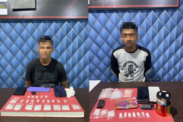 Dalam Sejam, Satresnarkoba Aceh Barat Ungkap Dua Residivis dan Sita 64,58 Gram Sabu