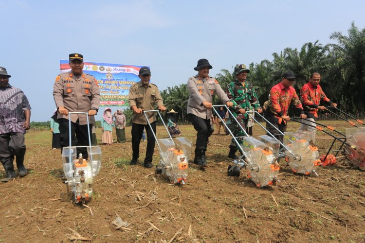 Targetkan 20 Hektare, Polres Aceh Barat Perkuat Program Ketahanan Pangan Komoditas Jagung