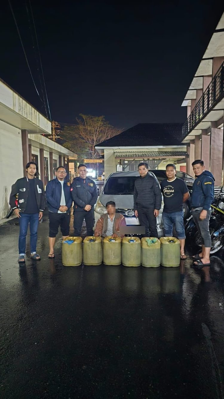 Polisi Bersama Masyarakat, Satreskrim Polres Aceh Tengah Amankan Pria Diduga Timbun BBM Pertalite