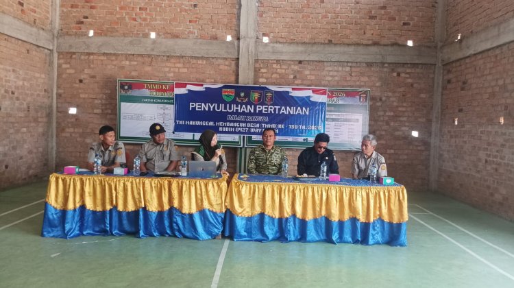 Dukung Ketahanan Pangan, TMMD ke-130 Kodim 0427/Way Kanan Bekali Petani dengan Penyuluhan Pertanian