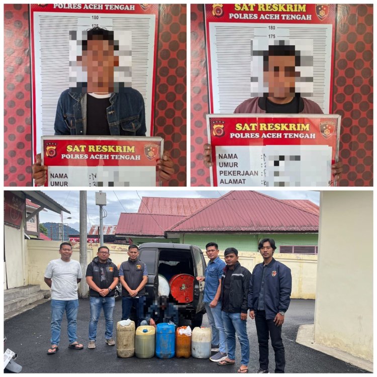 Satreskrim Polres Aceh Tengah Kembali Amankan Dua Pelaku Penyalahgunaan BBM Bersubsidi