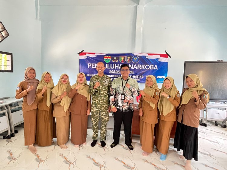 Cegah Narkoba Sejak Dini, Satgas TMMD ke-130 Kodim 0427/Way Kanan Gandeng BNN Edukasi Pelajar
