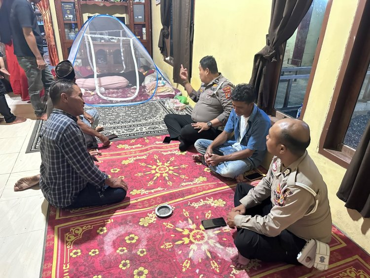 Unit Gakkum Satlantas Polres Nagan Raya Dampingi Mediasi Kecelakaan Lalu Lintas di Beutong