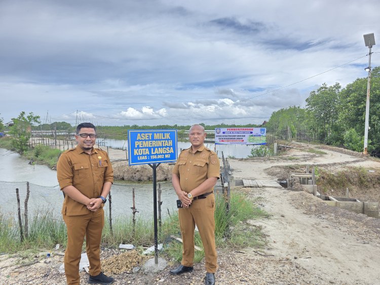 BKAD Langsa Tegaskan Aset Pemko, Plang Tambak 15 Hektare Dipasang di Gampong Kapa