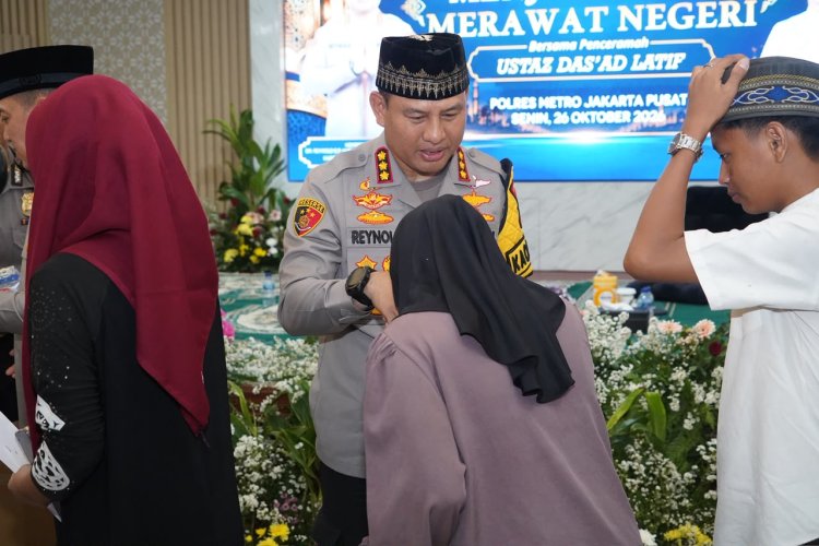 Polres Metro Jakarta Pusat Santuni 100 Anak Yatim, Gelar Doa Bersama untuk Jakarta Aman dan Damai