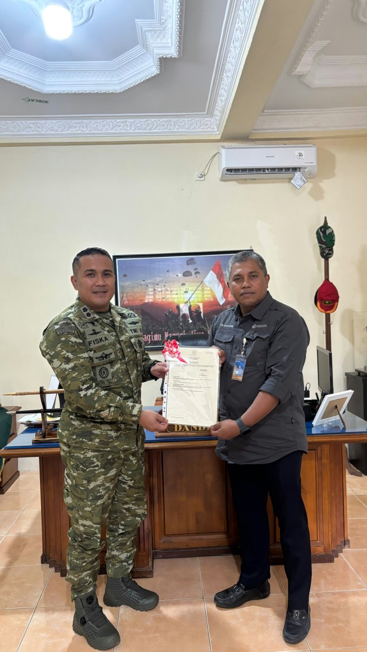 Dandim 0104/Atim Terima Sertifikat Tanah Koramil 15/Peureulak Barat, Perkuat Kepastian Hukum Aset TNI-AD